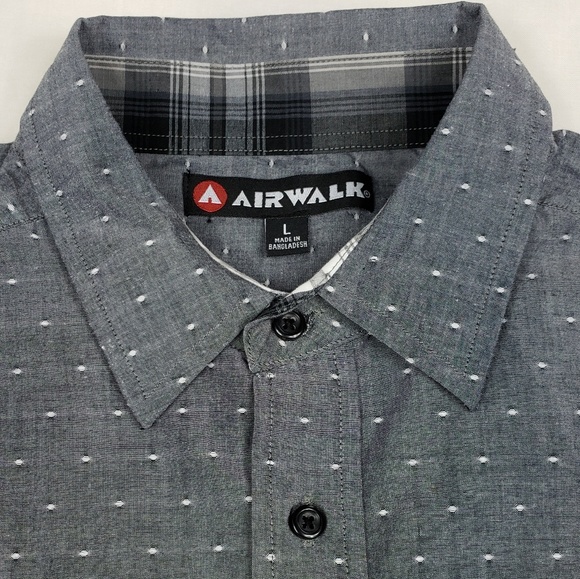 Airwalk Silver Button Down Shirt - Picture 5 of 5